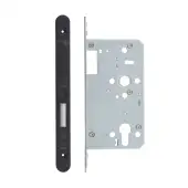 VDL0060-ST-R-PVDBLK - Zoo Hardware Vier DIN Single Throw Euro Deadlock 60mm Backset with 2pc Radius Forend - PVD Black Finish