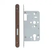 VDL0060-ST-R-PVDBZ - Zoo Hardware Vier DIN Single Throw Euro Deadlock 60mm Backset with 2pc Radius Forend - PVD Bronze Finish