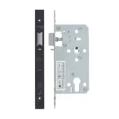 VDL7255-NL-PVDBLK - Zoo Hardware Vier DIN Nightlatch 55mm Backset (72mm Centres) with 2pc Square Forend - PVD Black Finish