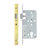 VDL7255-NL-PVDG - Zoo Hardware Vier DIN Nightlatch 55mm Backset (72mm Centres) with 2pc Square Forend - PVD Gold Finish