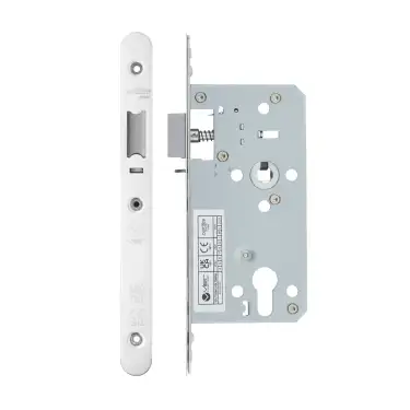 Click Here To Enlarge This Photo Of VDL7255-NL-R-PSS - Zoo Hardware Vier DIN Nightlatch 55mm Backset (72mm Centres) with 2pc Radius Forend - Polished Stainless Steel Finish