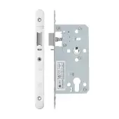 VDL7255-NL-R-PSS - Zoo Hardware Vier DIN Nightlatch 55mm Backset (72mm Centres) with 2pc Radius Forend - Polished Stainless Steel Finish