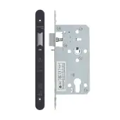 VDL7255-NL-R-PVDBLK - Zoo Hardware Vier DIN Nightlatch 55mm Backset (72mm Centres) with 2pc Radius Forend - PVD Black Finish