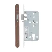VDL7255-NL-R-PVDBZ - Zoo Hardware Vier DIN Nightlatch 55mm Backset (72mm Centres) with 2pc Radius Forend - PVD Bronze Finish