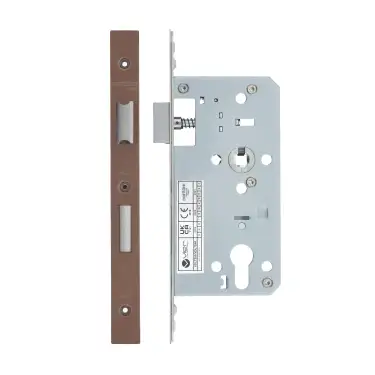 Click Here To Enlarge This Photo Of VDL7255-PVDBZ - Zoo Hardware Vier DIN Euro Sashlock 55mm Backset (72mm Centres) with 2pc Square Forend - PVD Bronze Finish