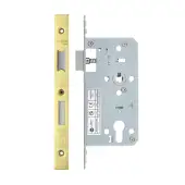 VDL7255-PVDG - Zoo Hardware Vier DIN Euro Sashlock 55mm Backset (72mm Centres) with 2pc Square Forend - PVD Gold Finish