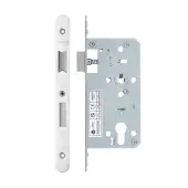 VDL7255-R-PSS - Zoo Hardware Vier DIN Euro Sashlock 55mm Backset (72mm Centres) with 2pc Radius Forend - Polished Stainless Steel Finish