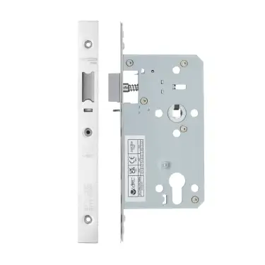 Click Here To Enlarge This Photo Of VDL7260-NL-PSS - Zoo Hardware Vier DIN Nightlatch 60mm Backset (72mm Centres) with 2pc Square Forend - Polished Stainless Steel Finish