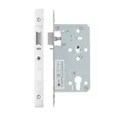 VDL7260-NL-PSS - Zoo Hardware Vier DIN Nightlatch 60mm Backset (72mm Centres) with 2pc Square Forend - Polished Stainless Steel Finish