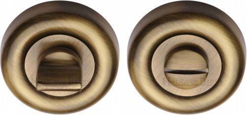 Click Here To Enlarge This Photo Of V6720-AT Heritage Brass Thumbturn & Emergency Release Antique Brass Finish