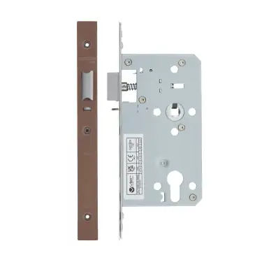 Click Here To Enlarge This Photo Of VDL7260-NL-PVDBZ - Zoo Hardware Vier DIN Nightlatch 60mm Backset (72mm Centres) with 2pc Square Forend - PVD Bronze Finish