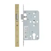 VDL7260-NL-PVDSB - Zoo Hardware Vier DIN Nightlatch 60mm Backset (72mm Centres) with 2pc Square Forend - PVD Satin Brass Finish