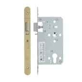 VDL7260-NL-R-PVDSB - Zoo Hardware Vier DIN Nightlatch 60mm Backset (72mm Centres) with 2pc Radius Forend - PVD Satin Brass Finish