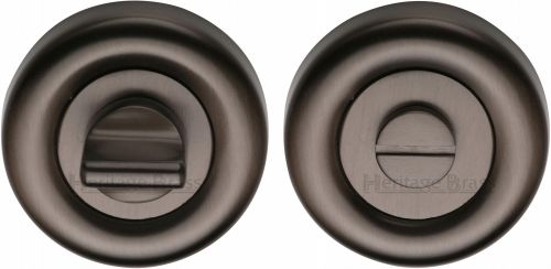 Click Here To Enlarge This Photo Of V6720-MB Heritage Brass Thumbturn & Emergency Release Matt Bronze Finish