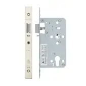 VDL7260-NL-SSS - Zoo Hardware Vier DIN Nightlatch 60mm Backset (72mm Centres) with 2pc Square Forend - Satin Stainless Steel Finish