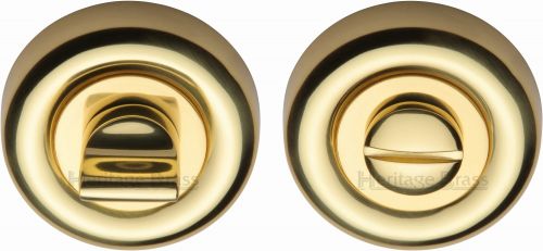 Click Here To Enlarge This Photo Of V6720-PB Heritage Brass Thumbturn & Emergency Release Polished Brass Finish