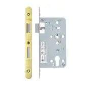 VDL7260-R-PVDG - Zoo Hardware Vier DIN Euro Sashlock 60mm Backset (72mm Centres) with 2pc Radius Forend - PVD Gold Finish