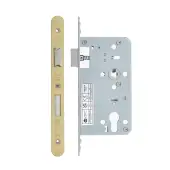 VDL7260-R-PVDSB - Zoo Hardware Vier DIN Euro Sashlock 60mm Backset (72mm Centres) with 2pc Radius Forend - PVD Satin Brass Finish