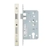 VDL7260-SSS - Zoo Hardware Vier DIN Euro Sashlock 60mm Backset (72mm Centres) with 2pc Square Forend - Satin Stainless Steel Finish