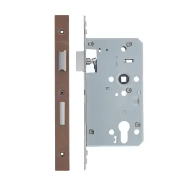 Click Here To Enlarge This Photo Of VDL7260-ST-PVDBZ - Zoo Hardware Vier DIN Single Throw Euro Sashlock 60mm Backset (72mm Centres) with 2pc Square Forend - PVD Bronze Finish