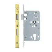VDL7260-ST-PVDG - Zoo Hardware Vier DIN Single Throw Euro Sashlock 60mm Backset (72mm Centres) with 2pc Square Forend - PVD Gold Finish