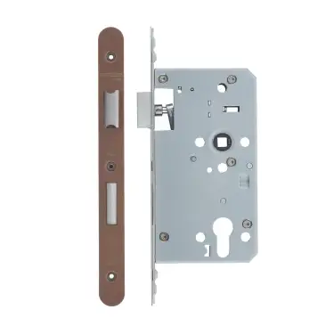 Click Here To Enlarge This Photo Of VDL7260-ST-R-PVDBZ - Zoo Hardware Vier DIN Single Throw Euro Sashlock 60mm Backset (72mm Centres) with 2pc Radius Forend - PVD Bronze Finish