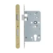 VDL7260-ST-R-PVDSB - Zoo Hardware Vier DIN Single Throw Euro Sashlock 60mm Backset (72mm Centres) with 2pc Radius Forend - PVD Satin Brass Finish