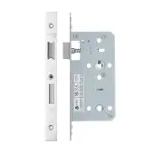 VDL7855-PSS - Zoo Hardware Vier DIN Bathroom Lock 55mm Backset (78mm Centres) with 2pc Square Forend - Polished Stainless Steel Finish