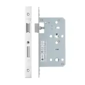 VDL7860-PSS - Zoo Hardware Vier DIN Bathroom Lock 60mm Backset (78mm Centres) with 2pc Square Forend - Polished Stainless Steel Finish