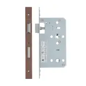 VDL7860-PVDBZ - Zoo Hardware Vier DIN Bathroom Lock 60mm Backset (78mm Centres) with 2pc Square Forend - PVD Bronze Finish