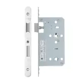 VDL7860-R-PSS - Zoo Hardware Vier DIN Bathroom Lock 60mm Backset (78mm Centres) with 2pc Radius Forend - Polished Stainless Steel Finish