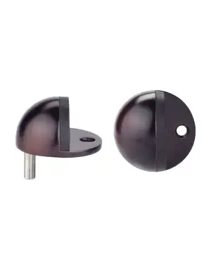 Click Here To Enlarge This Photo Of ZAS06B-ETB - Zoo Hardware Oval Floor Mounted Door Stop 45mm (Face Fix) PVD Etna Bronze Finish