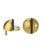 ZAS06B-FSB - Zoo Hardware Oval Floor Mounted Door Stop 45mm (Face Fix) Favo Satin Brass Finish