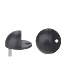 ZAS06B-PCB - Zoo Hardware Oval Floor Mounted Door Stop 45mm (Face Fix) Powder Coated Black Finish