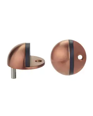 Click Here To Enlarge This Photo Of ZAS06B-PVDBZ - Zoo Hardware Oval Floor Mounted Door Stop 45mm (Face Fix) PVD Bronze Finish