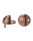 ZAS06B-PVDBZ - Zoo Hardware Oval Floor Mounted Door Stop 45mm (Face Fix) PVD Bronze Finish