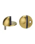 ZAS06B-PVDSB - Zoo Hardware Oval Floor Mounted Door Stop 45mm (Face Fix) PVD Satin Brass Finish