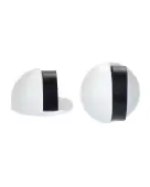 ZAS06-PCW - Zoo Hardware Oval Floor Mounted Door Stop 45mm (Concealed Fix) Powder Coated White Finish