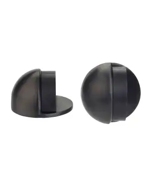 Click Here To Enlarge This Photo Of ZAS06-PVDGH - Zoo Hardware Oval Floor Mounted Door Stop 45mm (Concealed Fix) PVD Graphite Finish