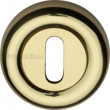 Click Here To Enlarge This Photo Of V6722-PB Heritage Brass Key Escutcheon Polished Brass Finish