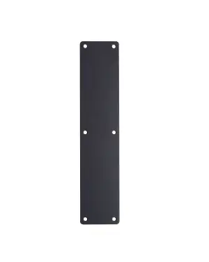 Click Here To Enlarge This Photo Of ZAS32RB-PCB - Zoo Hardware Finger Plate with Radius Corners (Plain) 75mm x 350mm - Powder Coated Matt Black