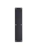 ZAS32RB-PCB - Zoo Hardware Finger Plate with Radius Corners (Plain) 75mm x 350mm - Powder Coated Matt Black