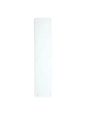 Click Here To Enlarge This Photo Of ZAS32RB-PCW - Zoo Hardware Finger Plate with Radius Corners (Plain) 75mm x 350mm - Powder Coated Matt White