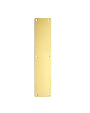 Click Here To Enlarge This Photo Of ZAS32RB-PVDSB - Zoo Hardware Finger Plate with Radius Corners (Plain) 75mm x 350mm - PVD Satin Brass