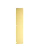 ZAS32RB-PVDSB - Zoo Hardware Finger Plate with Radius Corners (Plain) 75mm x 350mm - PVD Satin Brass