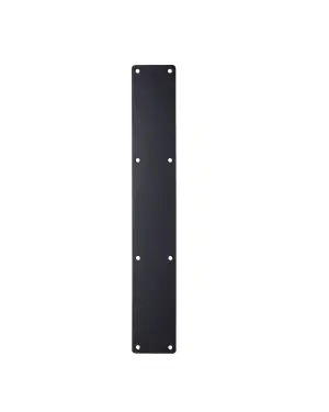Click Here To Enlarge This Photo Of ZAS32RC-PCB - Zoo Hardware Finger Plate with Radius Corners (Plain) 75mm x 475mm - Powder Coated Matt Black