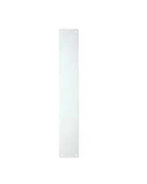 Click Here To Enlarge This Photo Of ZAS32RC-PCW - Zoo Hardware Finger Plate with Radius Corners (Plain) 75mm x 475mm - Powder Coated Matt White