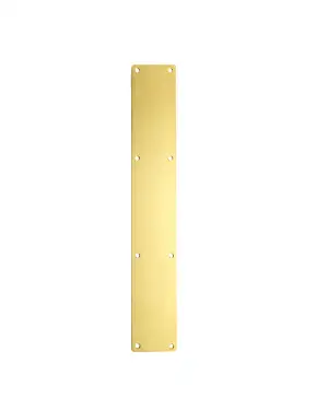 Click Here To Enlarge This Photo Of ZAS32RC-PVDSB - Zoo Hardware Finger Plate with Radius Corners (Plain) 75mm x 475mm - PVD Satin Brass