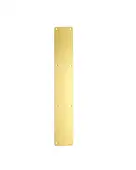 ZAS32RC-PVDSB - Zoo Hardware Finger Plate with Radius Corners (Plain) 75mm x 475mm - PVD Satin Brass