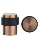 ZAS85-TRG - Zoo Hardware Floor Mounted Round Collared Door Stop with Flat Top (35mm dia) Tuscan Rose Gold